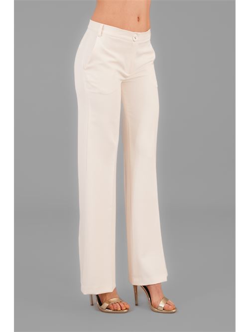 Pantalone in cady Double C | G080-113BIANCO